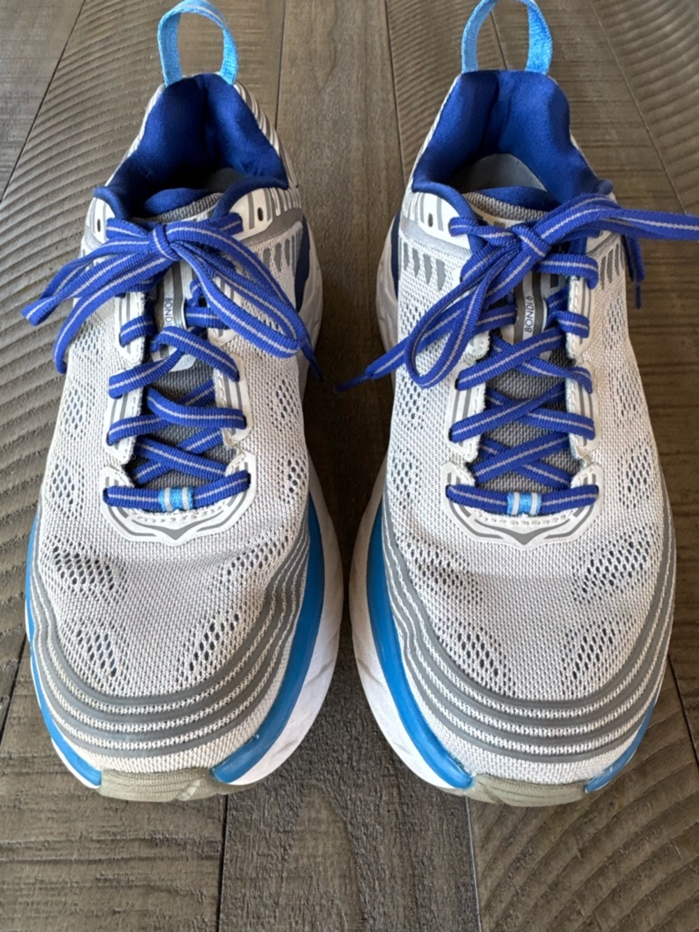 Hoka One One Bondi 6 Vapor Blue/Frost Grey Running Shoes Men’s Size 7 - Picture 10 of 14